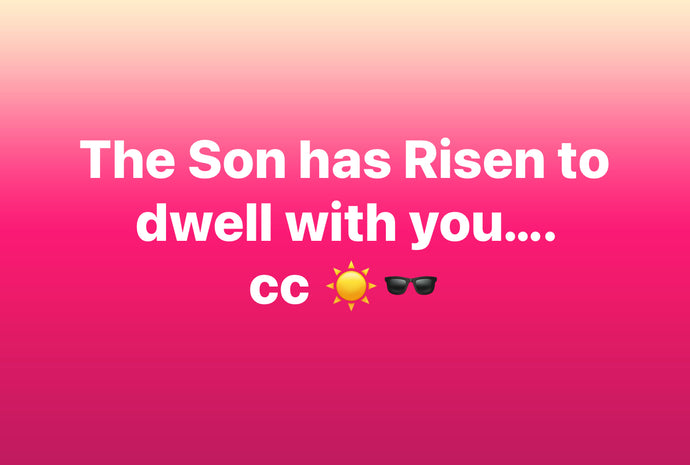 The Son has Risen to Dwell with you!