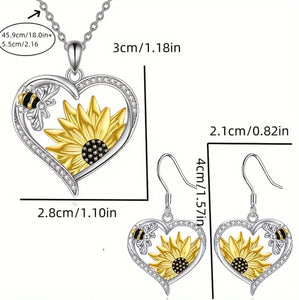 Sunflower Bee Necklace