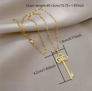 The Key of David - 18k gold plated necklace