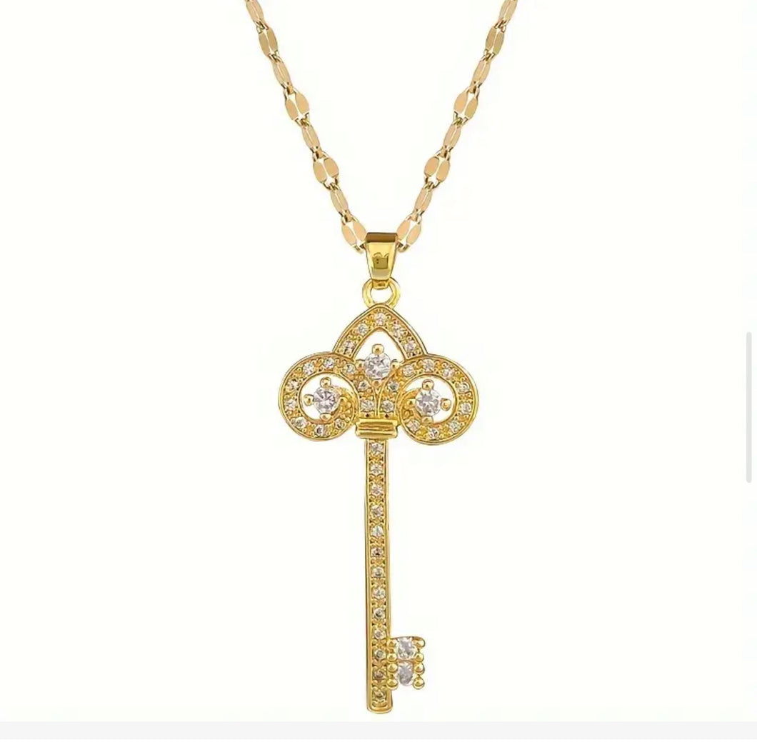 The Key of David - 18k gold plated necklace