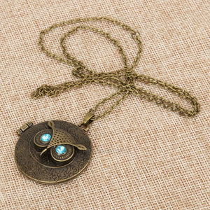 Vintage Style Owl Locket Necklace