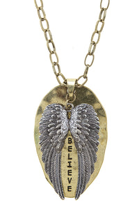 BELIEVE ANGEL WING NECKLACE