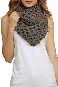 NETTED KNIT INFINITY SCARF