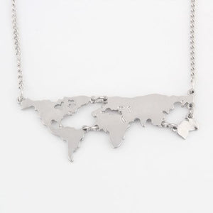 Take the World with you Necklace - Silver