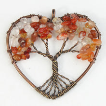 Handemade Natural Stone Tree Heart Necklace - 8 styles